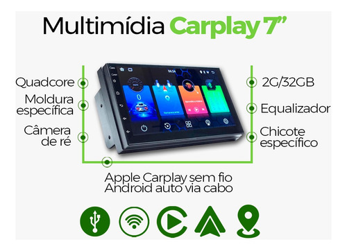 Multimídia Ford Fusion 2008 2009 2010 2011 2012 V2 Carplay