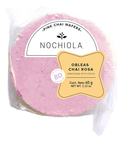 Obleas De Pink Chai Sin Azúcar 60g Nochiola