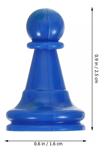 96 Chess Pieces With Multicolor Plastic Pawns For
