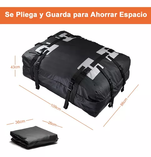 Portaequipajes de Techo de 600 L Impermeable para Todos los Coches con/sin  Baca Bolsa de Equipaje 132 x 100 x 43 cm - Costway