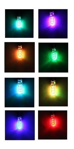 Imagen 6 de 9 de Kit Lamparas Luz Led Posicion Multicolor Rgb Control Remoto