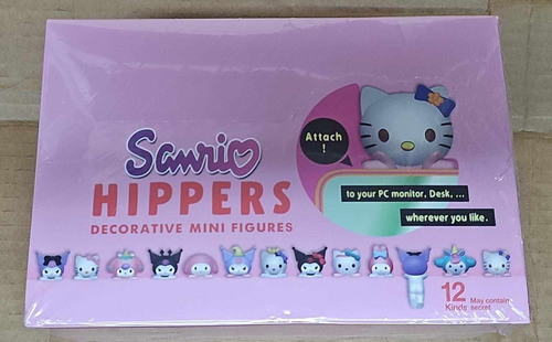 12 Figuras Mini Sanrio Hello Kitty Hippers Decorativas (Usado)
