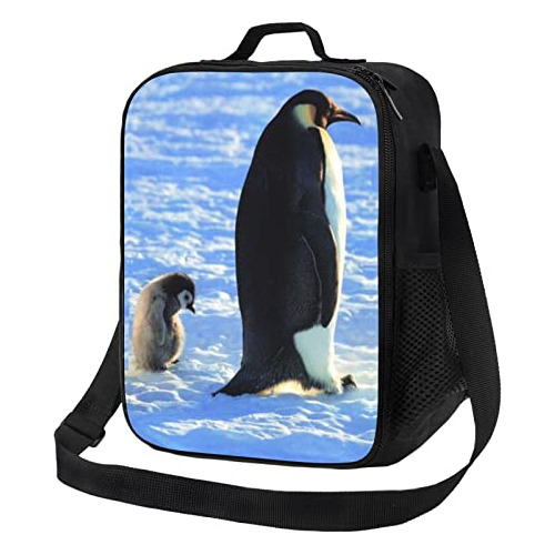 Cute Pingüinos Almuerzo Caja De Picnic Bolsas Animal W62vr