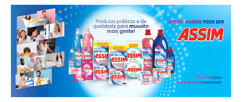 Sabão Em Pó Assim Bicarbonato Tira Manchas 800g Kit Com 5 Un