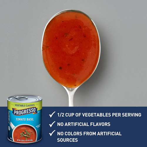Sopa De Tomate Y Albahaca Progresso, Sopa Enlatada Clásica D