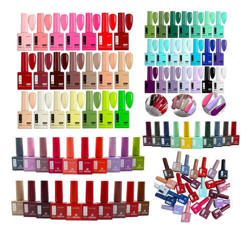 Esmalte 20 Gel Led Uv Sortidos Pedicure Acrigel