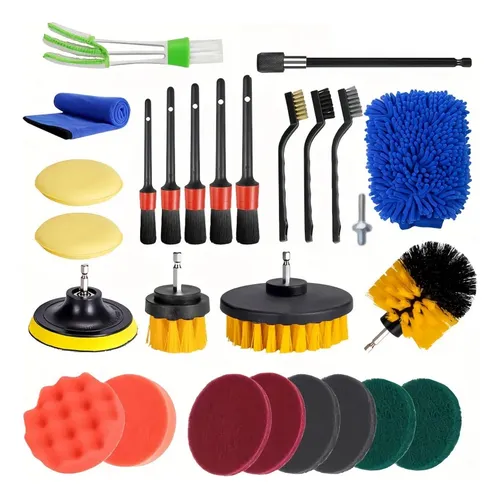 Kit 27 Escovas Rotativas Limpeza Parafusadeir E Furadeira - R$ 52,96