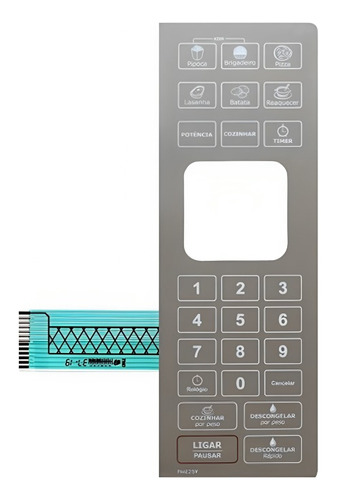 Membrana Teclado Microondas Generico Pme25 Espelhada Pme 25