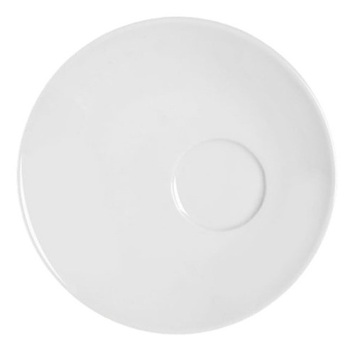 Platos Blancos De Porcelana Té/desayuno Tsuji Linea 1900 X1u Color Blanco Redondo