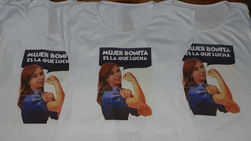 Imagen 2 de 9 de Remeras Entalladas De Dama Kirchneristas Peronistas