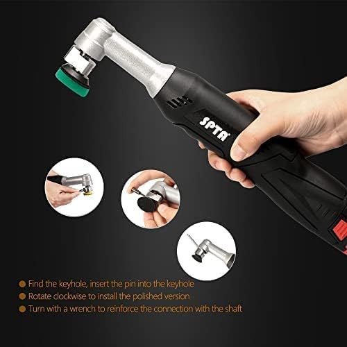 Spta Mini Pulidora Inalámbrica Para Autos, 12v Micro Pulidor