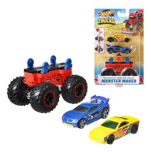 3 Carritos Hot Wheels Monster Truck Para Niños