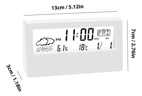 Despertador Transparente Despertador De Cabecera Reloj De Me