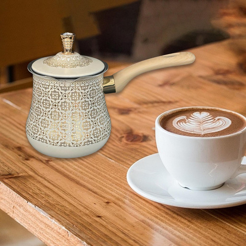 Cafetera Árabe Olla Para Derretir 900 Ml Patrón Dorado