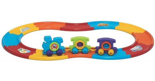 Imagen 1 de 5 de Juego De Tren Didáctico Para Encastrar Tren Con Vagones