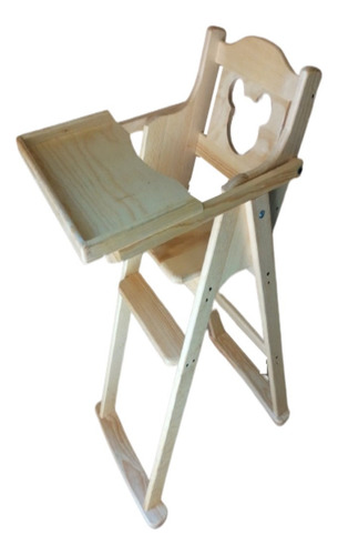 Silla Alta Bebe Comer Periquera Plegable / Lk Plegable Natural