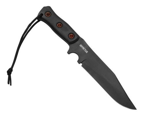 Faca Artesanal Handmade Tactical - Invictus Cor Preto