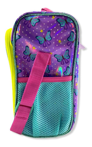 Lonchera Escolar Gibby Primaria Color Morado/Azul Estampado