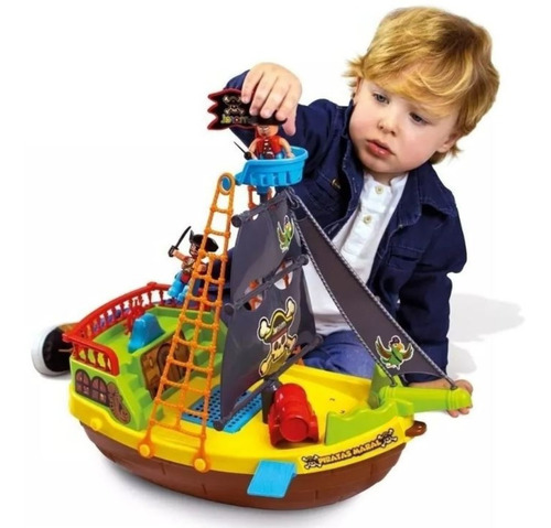 Barco Pirata Para Piscina Brinquedo Com Acessórios 23 Peças