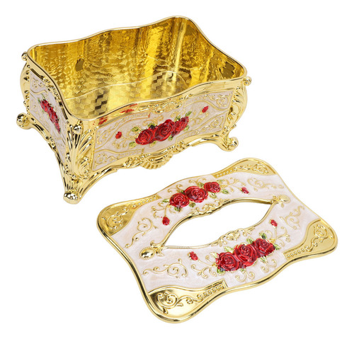 ~ Funda De Escritorio For Pañuelos Con Estampado De Rosas,