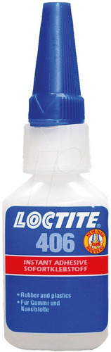 Loctite 406 X 20 Gr Adhesivo Instantáneo P/goma Y Plastico