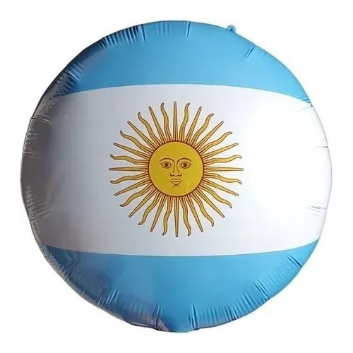 Pack 5 Globos Bandera Argentina Redondo Metalizado 45cm