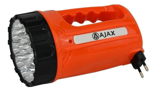 Lanterna Recarregável Bivolt 15 Leds Ajax Cor da lanterna Laranja/Preto Cor da luz Branco