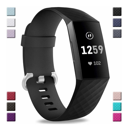 Malla Para Reloj Fitbit Charge 3 Y Charge 3 Se (negra)