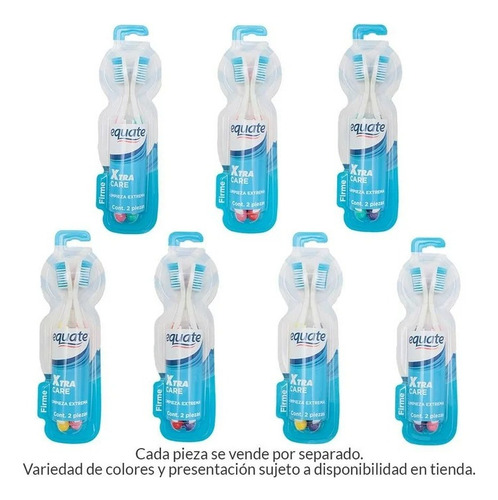 5 Pzas Cepillo Dental Equate Xtra Care Firme Varios Colores