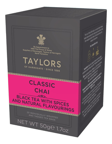 Te Taylors Of Harrogate Classic Chai 20 Unidades Bth