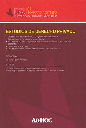 Libro Estudios De Derecho Privado