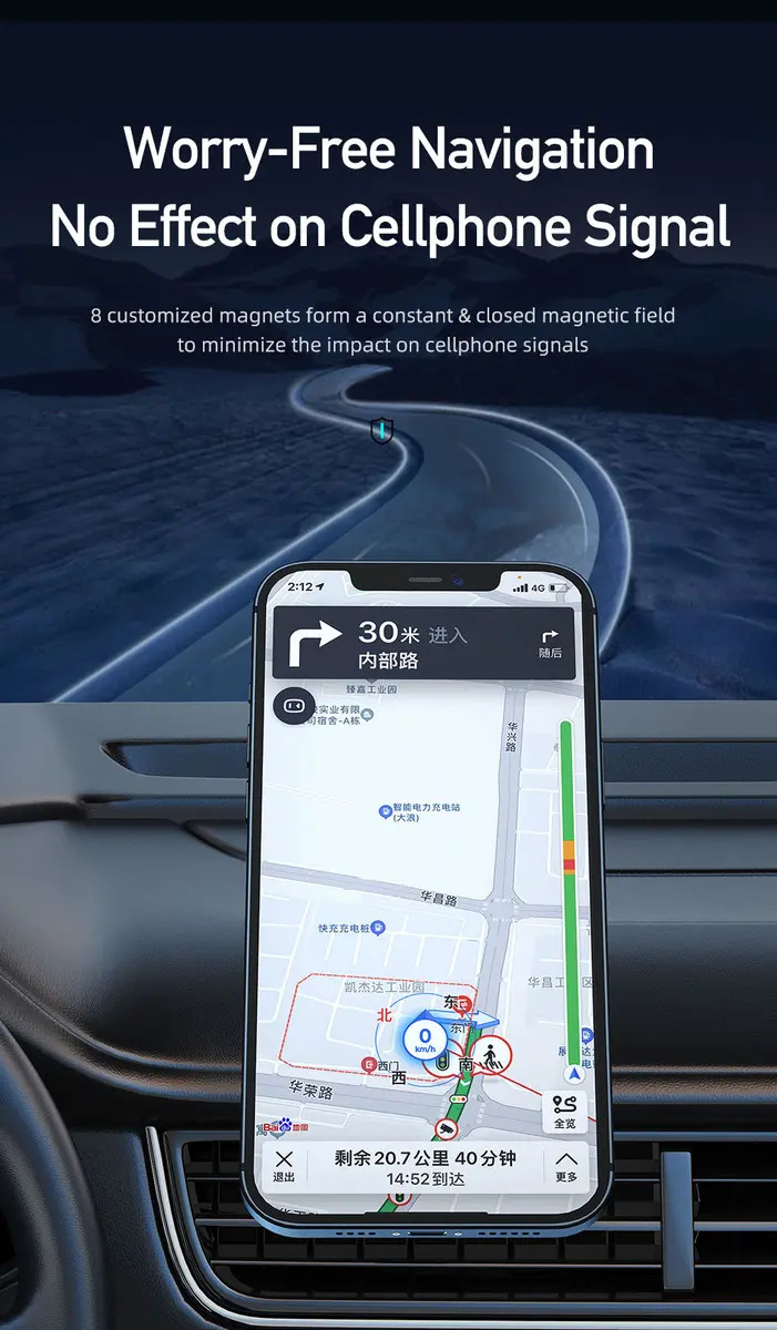 Suporte Magnético Automotivo 360° Awei Celular Automotivo Preto