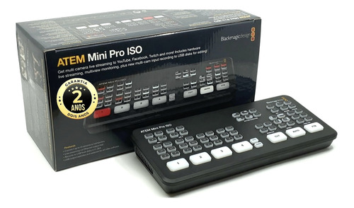 Blackmagic Atem Mini Pro Iso Hdmi Switcher Live Stream + Nf