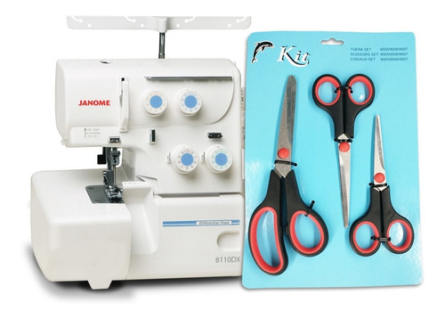 Janome 8110 Dx + Curso + Kit 3 Tijeras + Garantía Oficial 