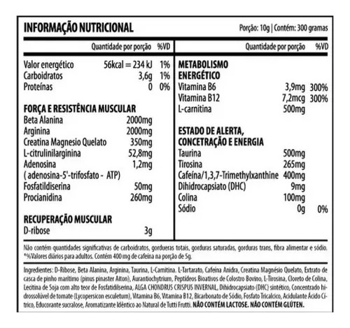 Kit 2x Pre Treino Crack Yellow Madness 300g - Demons Lab Sabor Sem Sabor