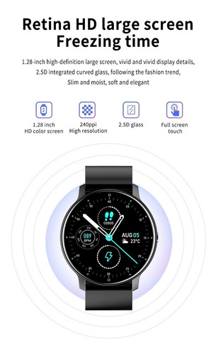 Imagen 5 de 8 de Zl02 Reloj Inteligente Smartwatch Deporte Act Cardiaca