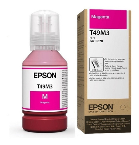 Tinta Sublimación Epson T49m3 Color Magenta Para F170/f570