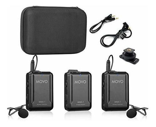 Movo Wmx-1-duo 2.4ghz Dual Wireless Lavalier Microphone Sys