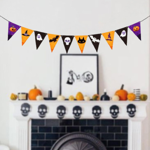 Pancarta De Halloween, Accesorio Único Bandera Triangular