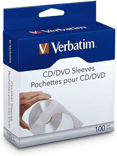 1000 Sobre Papel Blanco Cd Dvd Verbatim (10 Paq. C/100) 