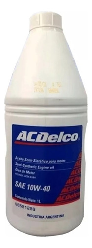 Aceite Semi Sintetico Acdelco 10w40 1lt Egs