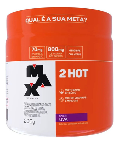 Termogênico Max Titanium 2 Hot Pote 200 Gramas Seca Barriga