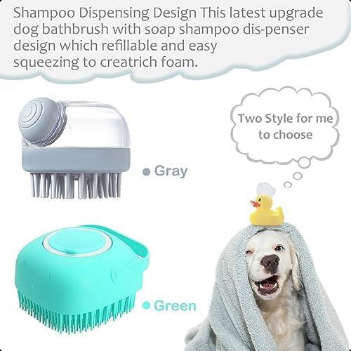 Elegx Cepillo De Masaje Para Baño Para Mascotas Con Dispensa