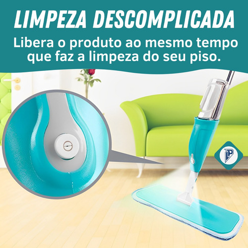 Mop Spray Rodo Reservatório Esfregão Vassoura De Microfibra