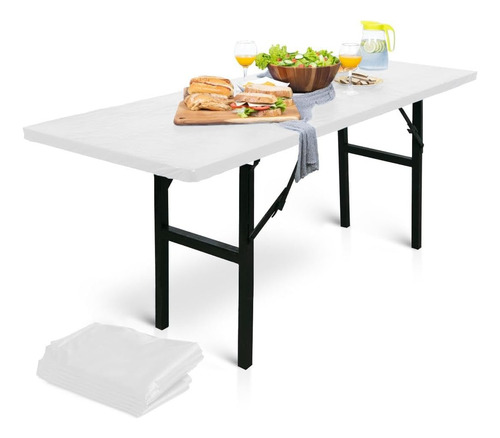 Manteles De Picnic Elásticos Desechables - 2 Piezas, 6' X 4'
