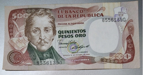 Billete De 500 Pesos Año 1985, Estado Unc. C/u