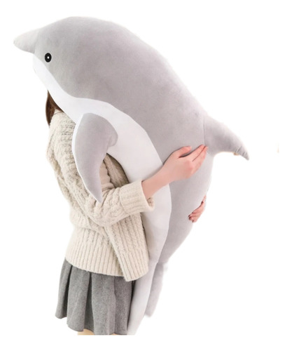 Peluche Delfin Marítimo Tierno Gigante Jumbo 160cm 3 Colores Color Gris