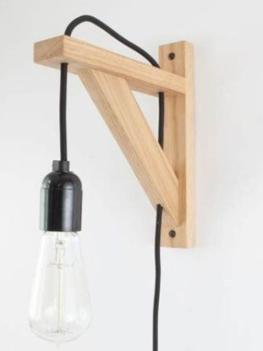 Ménsula De Madera Para Lámparas Estilo Nórdico.