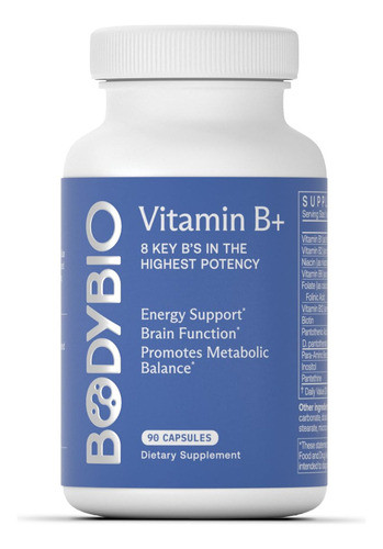 Bodybio Complejo Vitaminas B 9 Esenciales 90 Cápsulas