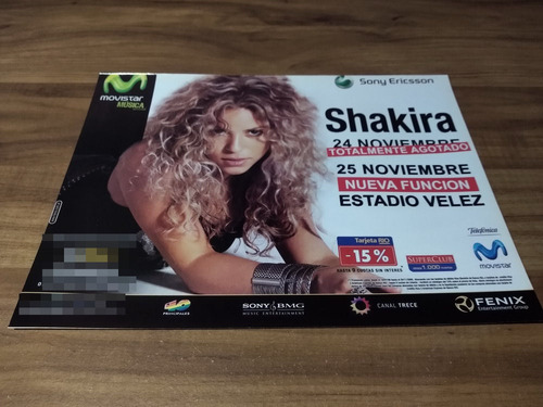 (pd794) Publicidad Shakira Velez * 2006